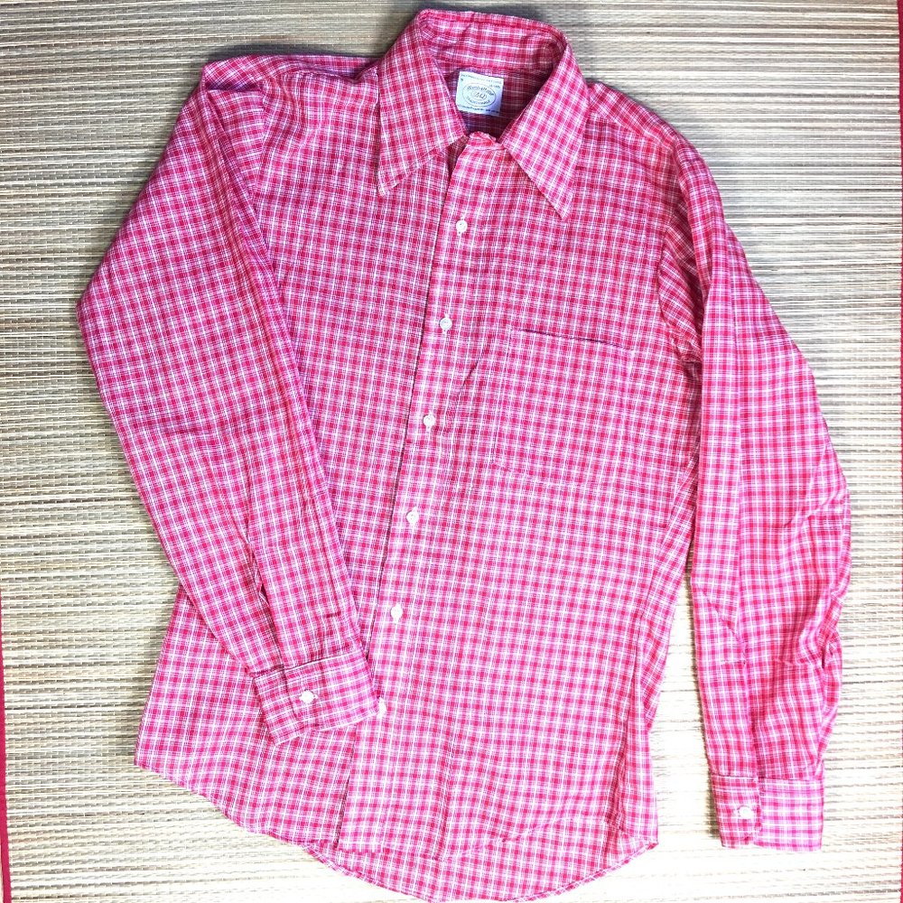 Vintage Red Plaid Men's Shirt
